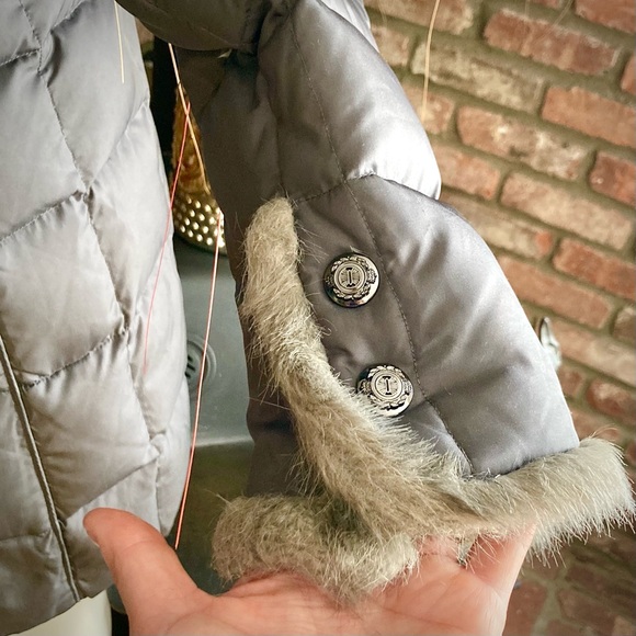 laundry by Shelli Segal grey/leopard winter coat - Picture 7 of 16